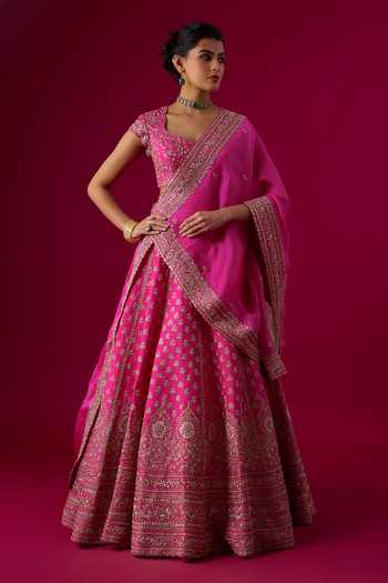 Vedant G Sequins Embroidered Bridal Lehenga Set 