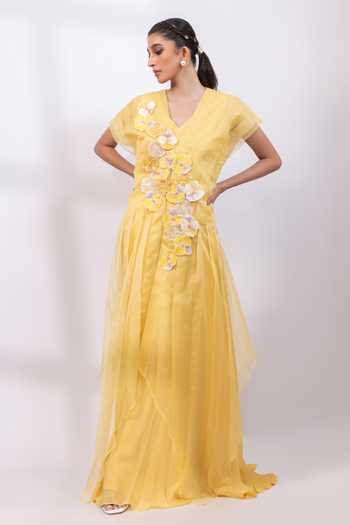Smriti By Anju Agarwal Aurelia Bloom Jumpsuit & Jacket Set