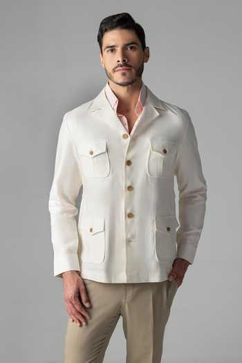 Amit Arora Linen Full Sleeve Shacket 
