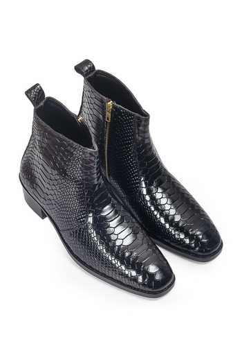 Domani Serpente Leather Boots