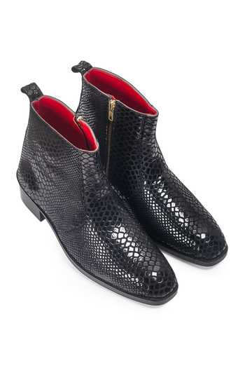 Domani Obsidian Leather Boots 