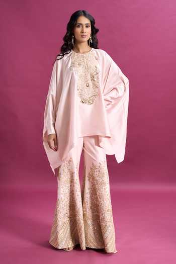 Anamika Khanna Floral Embroidered Top & Sharara Set 