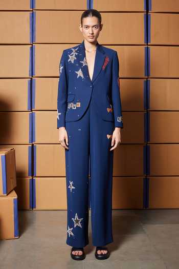 Shahin Mannan Heart & Star Embroidered Blazer 