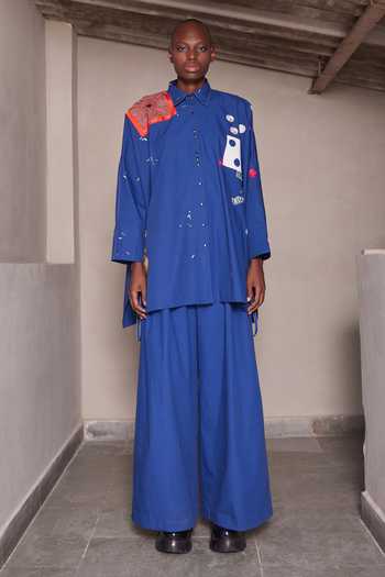 Shahin Mannan Heart Telephone & Text Shirt With Pant 