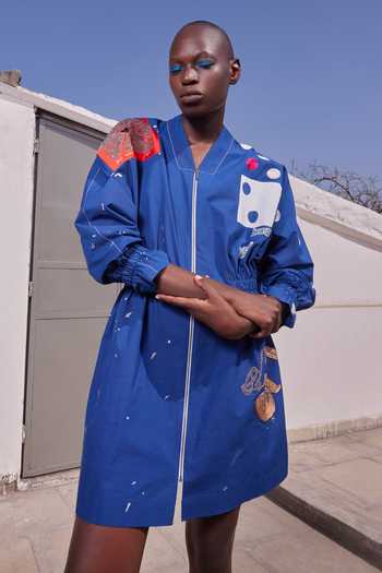 Shahin Mannan Heart Telephone & Text Jacket Dress 