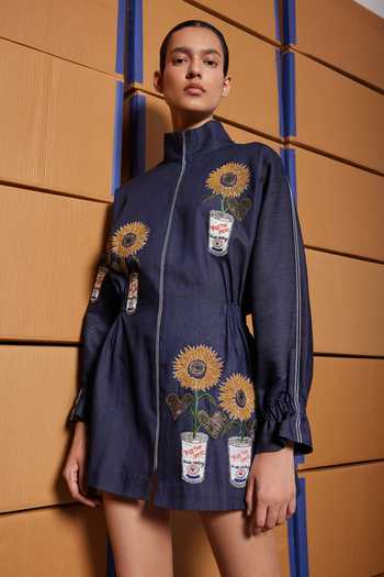 Shahin Mannan Pop Can With Flowers Jacket Dress 