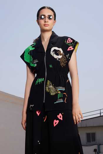 Shahin Mannan Funky Panther Robe Jacket 