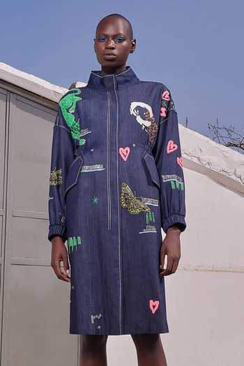 Shahin Mannan Funky Panther Parka Dress 