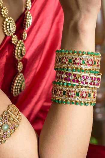 Preeti Mohan Devangi Kundan Bangles - Set of 2 