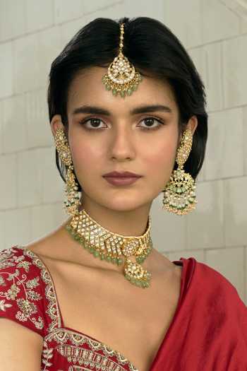 Preeti Mohan Parushi Kundan Chandbali Earrings 