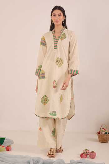 Shivani Bhargava Gulposh Cotton Nature Print Kurta & Pant Set 