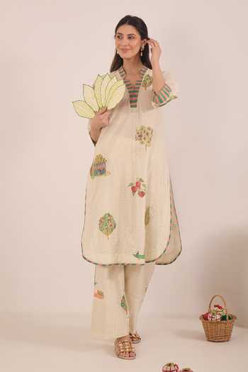 Shivani Bhargava Gulposh Cotton Nature Print Kurta 