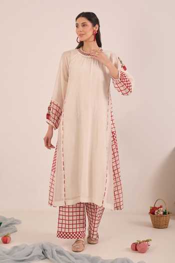 Shivani Bhargava Shirin Checkered Back Kurta & Pant Set 