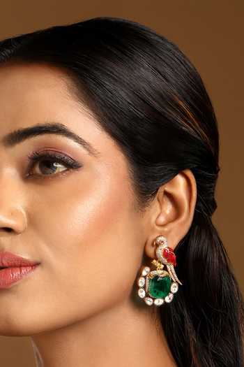 HRISHA Kundan Polki Earrings 