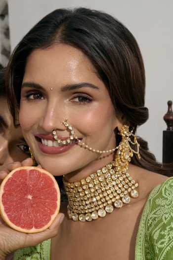 Preeti Mohan Nitya Moissanite Necklace Set 