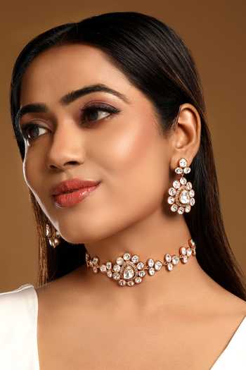 HRISHA Kundan Polki Necklace Set 