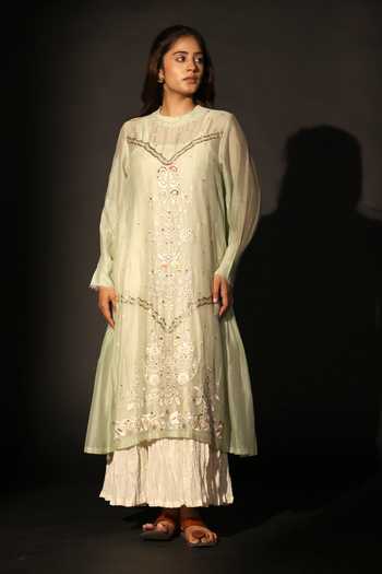 Prama By Pratima Pandey Dabka Embroidered Tunic  