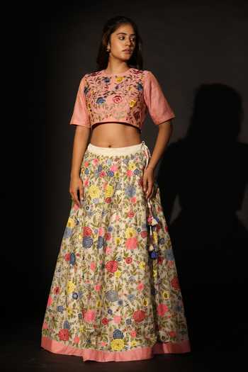Prama By Pratima Pandey Floral Pattern Lehenga Set 