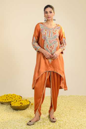Roohbyridhimaa Dori & Zardozi Embroidered Kurta & Dhoti Pant Set