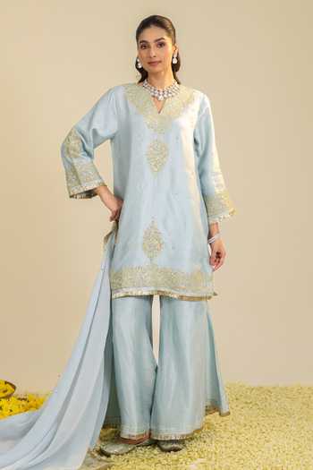 Roohbyridhimaa Gulmarg Embroidered Kurta Palazzo Set 