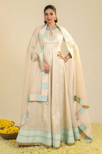 Roohbyridhimaa Shimmer Tarini Embroidered Anarkali With Dupatta 