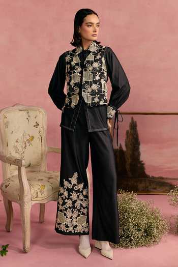 Surabhi Arya Embroidered Overlay & Pant Set 