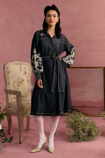 Surabhi Arya Embroidered Sleeve Dress 