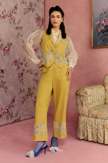 Surabhi Arya Patch Work Waistcoat & Pant Set 
