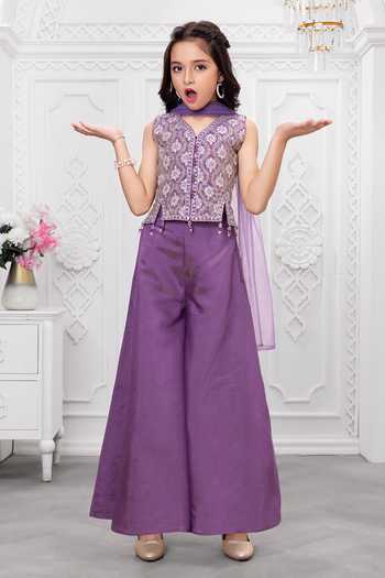 Mini Stitch Embroidered Short Kurta Palazzo Set