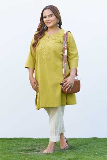 Vaaya Handwoven Cotton Kurta & Salwar Set 