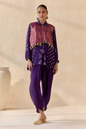 5elements Pavitra Bandhani Pattern Kurta Set 