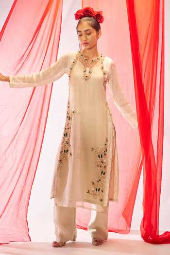 Rimple Agrawal Layered Organza Kurta & Pant Set 