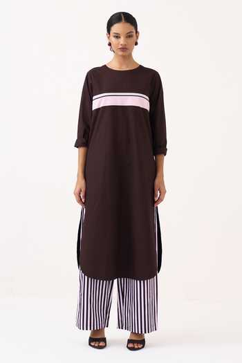 Three Long Tunic & Striped Pant Set