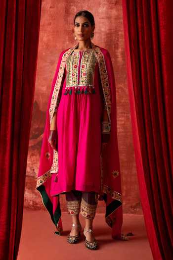 Studio Rang by Swati Gulaabo Embroidered Bodice Kurta Set 