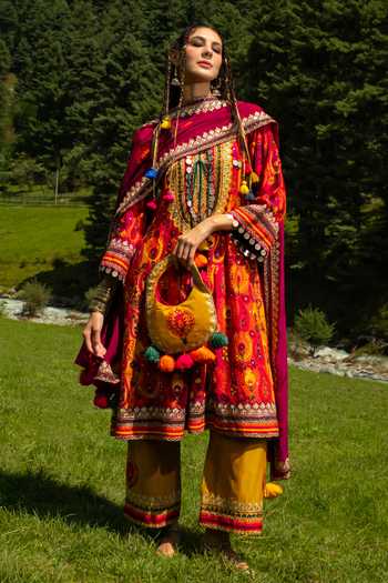 Studio Rang by Swati Mughal Garden Embroidered Kurta Set 
