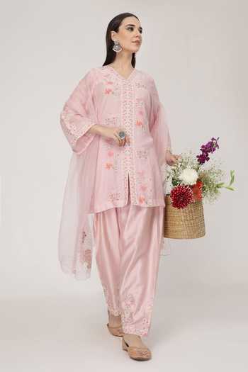 KAPAAS Pearl Pink Kurta Salwar Set 