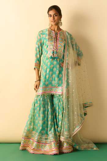 Gopi Vaid Aarzoo Print Kurta Sharara Set 