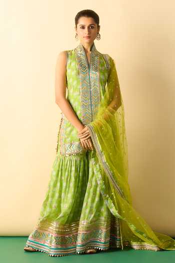 Gopi Vaid Aarvi Print Kurta Sharara Set 