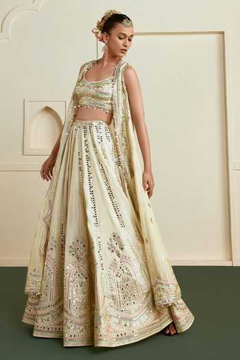 Gopi Vaid Suhana Foil Embroidered Lehenga Set 