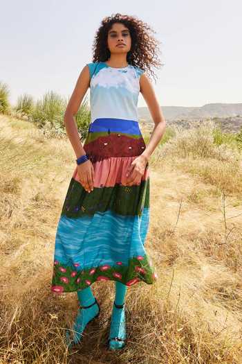 ZiP by Payal & Zinal Fields Of Fancy Print Dress 