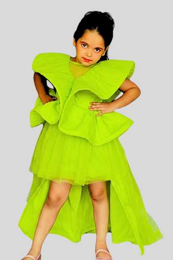 Pinkcow designs pvt ltd Pleated Frill Gown 