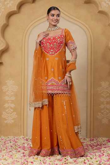 Nitisha Kashyap Noor Embroidered Kurta & Sharara Set