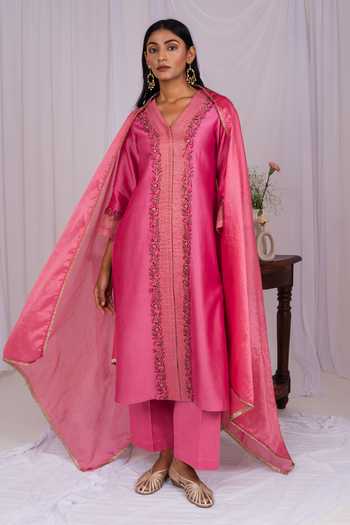 Mushio Floral Pattern Kurta Set 