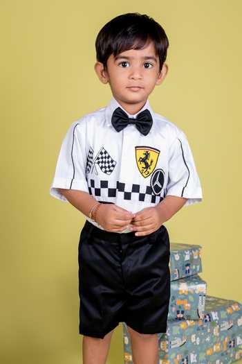 Little Luxe Racing Theme Shirt Set 