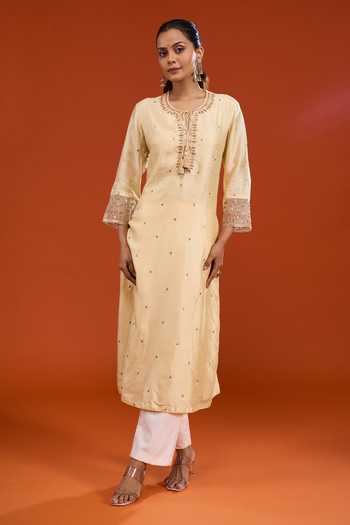 Label Niti Bothra Embroidered Silk Kurta 