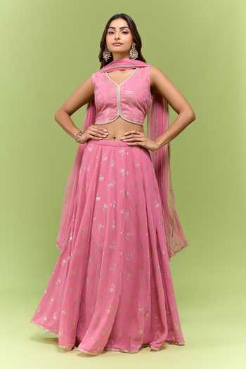 Varun Bahl Floral Print Lehenga Set 