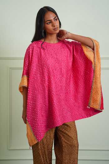 Twenty Nine Crushed Bandhani Wide Sleeves Tunic 