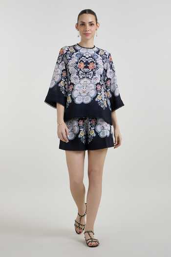 Sobariko Valerie Print Top & Shorts Set 