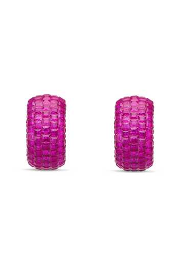 Miss Jo Forest Fern Stud Huggies Earrings 
