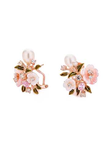 Miss Jo Pearl Bloom Stud Earrings 